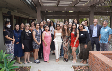 Group of students, faculty and staff for the Master of Public Health program standing for a group photo.